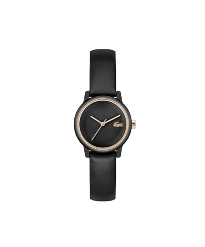 Lacoste Lacoste.12.12 Swift Qtz Basic Black Round Dial Women's Watch|Leather Material|Multi Color Band - 2001436