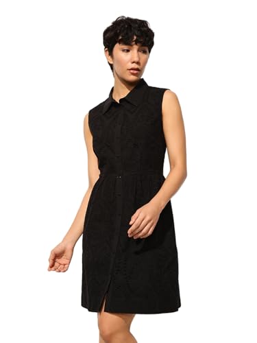ONLY Women's Fit and Flare Black Dress