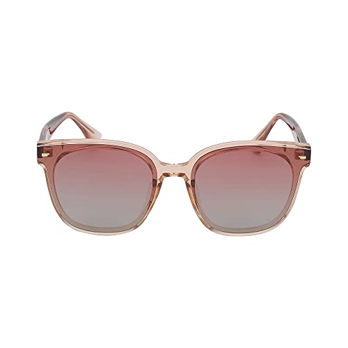 Carlton London-Premium-Women's-Transparent & Pink Toned Polarised and UV Protected Lens Cateye Sunglasses