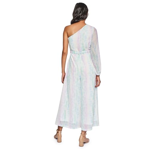 AND Women's Polyester Fit Flare Long Length Dress (TN21AG030JSTT1A_Multi_M) Multicolour