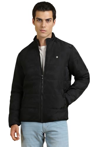 Allen Solly Men Black Solid Full Sleeves Casual Jacket