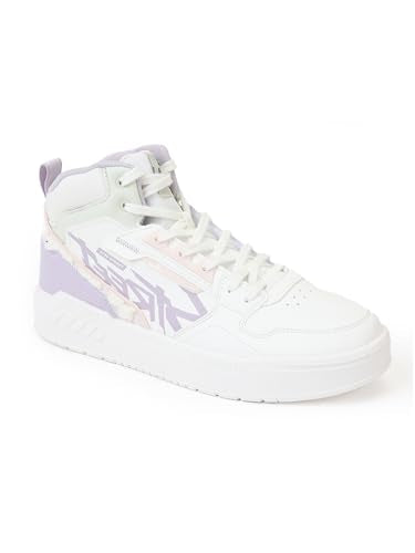 XTEP Womens Skateboard Shoes/Sneakers with Synthetic Leather Upper, Innovative Design, MD Outsole, Non-Marking Traction