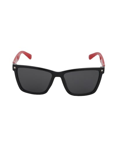 Carlton London Black with Red Toned UV Protected Lens Rectangle Sunglass for unisex