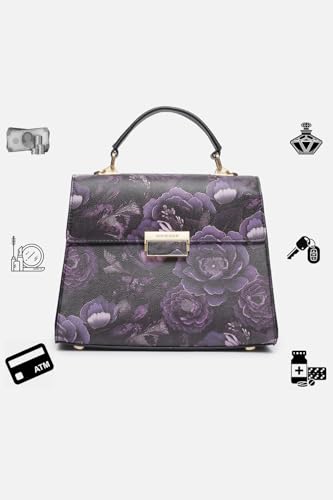 Van Heusen Womens Floral black HANDBAG