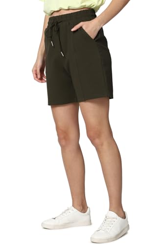 FOREVER 21 women's Boyfriend Shorts (592185_Olive