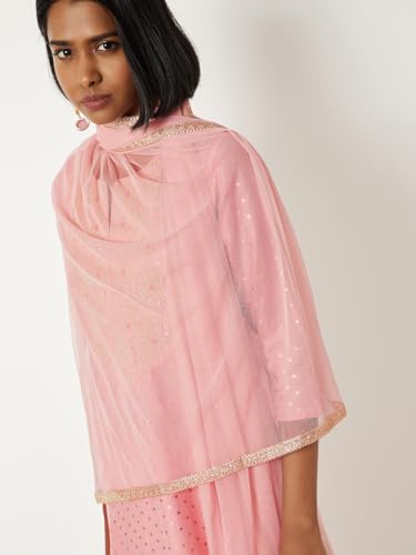 Max Women Embroidered Straight Kurta Set (Pink_XXL)