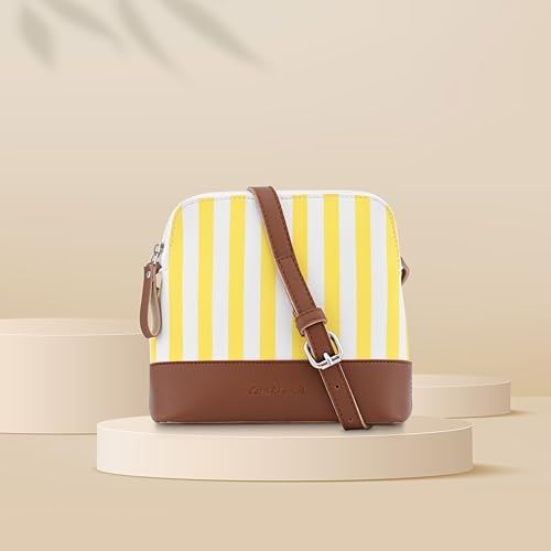 Fastrack Dual Color Striped Sling Bag for Women, Girls and Ladies