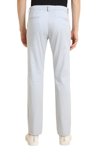 Men Grey Solid Casual Trousers