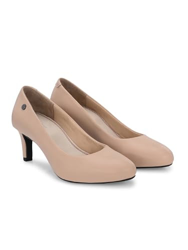 Delize Beige Women mid Heel Pumps 59684-37