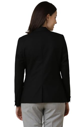 Allen Solly Women's Blazer (AHBZWRGFN85389_Black_XS