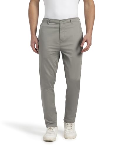Jockey IM26 Men's Super Combed Cotton Rich Elastane Stretch Woven Fabric Slim Fit All Day Pants_Moon Mist_L