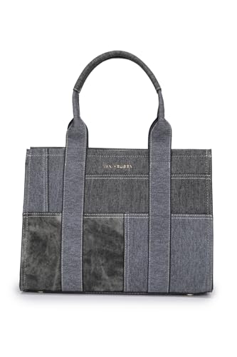 Women Grey Patterned Casual Handbag