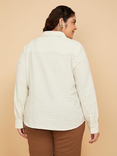 Max Women Textured Shirt (Beige_3XL)