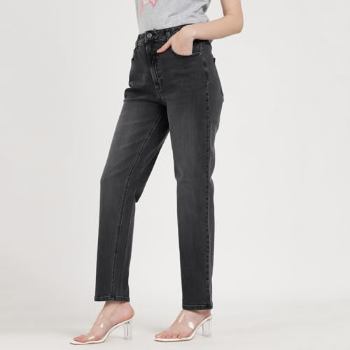GUESS Tourmaline Mid Solid High Rise Jeans Black