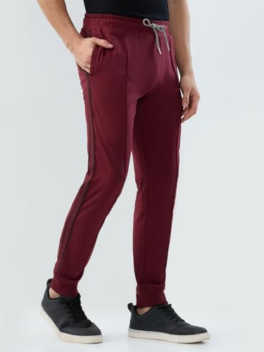 Park Avenue Men Slim Fit Solid Pattern Cotton Polyester Spandex Blend Flat Front Casual Jogger Pant