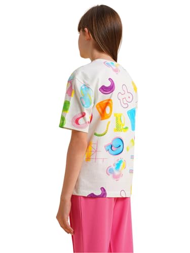 VERO MODA Girl's Regular Fit White T-Shirt