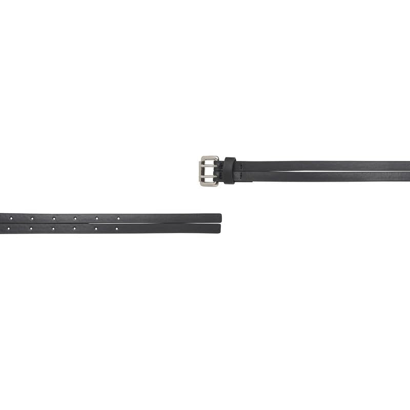 UNITED COLORS OF BENETTON Manon Women Casual Belt - Black, S 70Cm | Pin Closure | Waist Size : 26-31 | Double Prong Buckle With Pebbled Textured