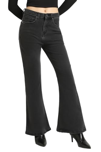 Forever 21-WOMEN-Solid-Flared-Jeans-FWA23JDNH002101-Black-32