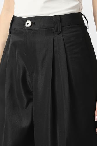 Van Heusen Women's Regular Casual Pants (VWTPFRGF952684_Black