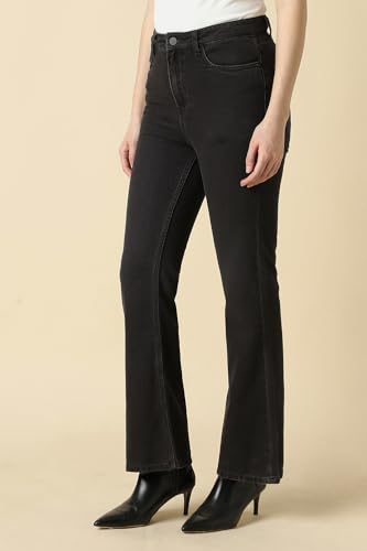 Women Black Mid Wash Jeans