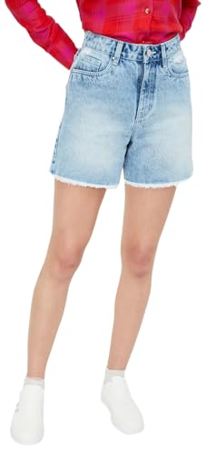 Max Women Washed Denim Shorts (SAND2DLIGHT BLUE)_36