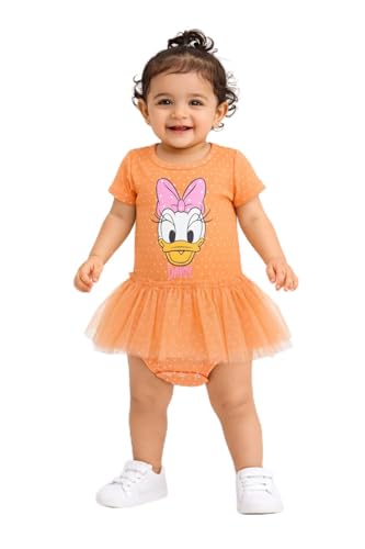 BODYCARE Girls Peach Romper in Soft Cotton, Sleeveless Design with Stylish Details, Comfortable and Trendy Outfit, Summer Days, and Casual Wear