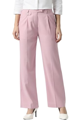 Van Heusen Women's Regular Casual Pants (VWTPFRGFC99046_Pink