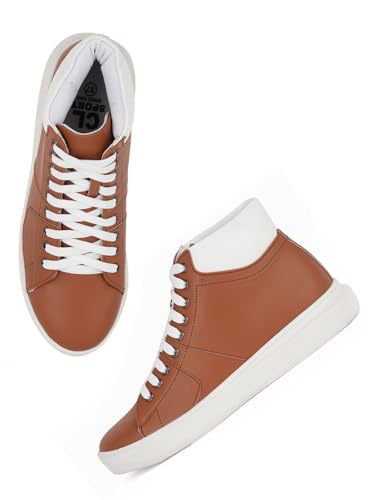 Carlton London Women Tan Comfortable Lace-Up Snakeer with Heels, for for Casual, Walking & Daily Use (38)