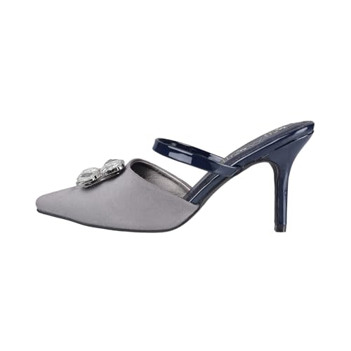 Catwalk Women Stylised Open Back Kitten Heels | For Women & Girls (GREY,4 UK)
