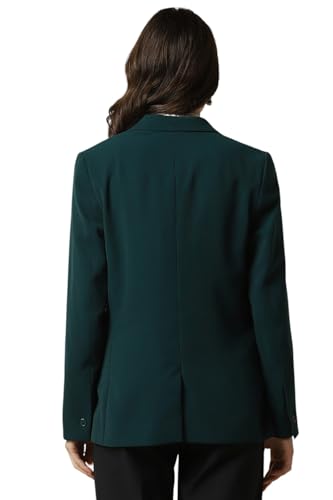 Women Green Regular Fit Blazer
