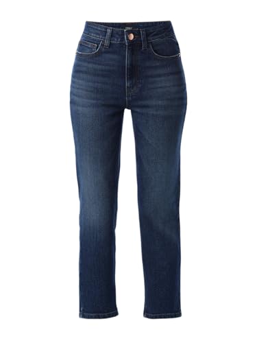 ONLY Women's Solid Slim Fit High Rise Blue Jeans
