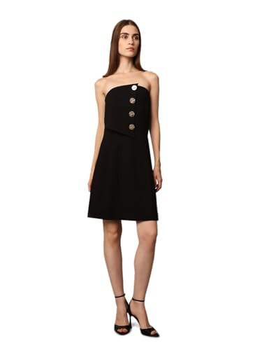 ONLY Women's Fit and Flare Black Dress