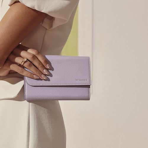 Miraggio Josie Wallet with Detachable Crossbody Drop Strap | One Compartment| Women Wallets | Gift Items for Women (Lavender)