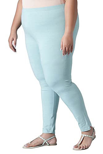 W for Woman Women's Regular Fit Cotton Tights (21AUW60105-215049_Aqua Haze)