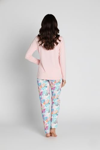 Zivame Buttersoft Knit Poly Pyjama Set-Seed Pearl, L