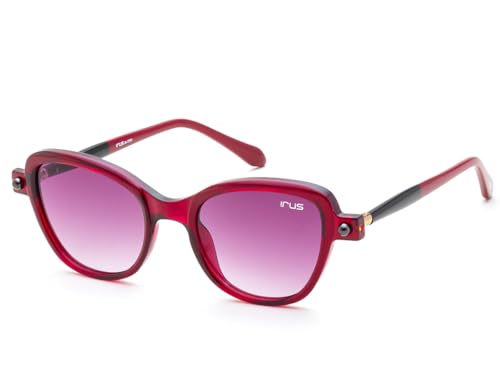 IRUS Women Cat Eye sunglasses | 100% UV protection | Small Size | Grey Gradient Polycarbonate lens