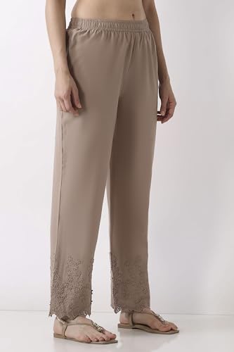 BIBA Women Nude Cotton Comfort Pants_XL