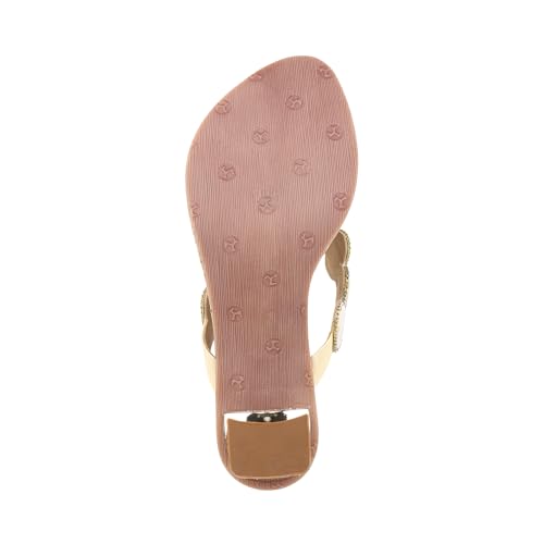 Mochi Women Gold Ethnic Synthetic Sandals Uk/7 Eu/40 (35-817)