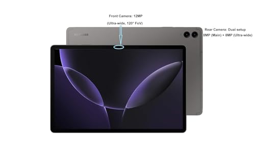 SAMSUNG Galaxy Tab S9 FE+ Plus Android Tablet (12.4” Touchscreen, 8GB RAM, 256GB Storage, Long Battery Life, S Pen, 1 Front Camera + 2 Rear Cameras, Lightweight Durable Design) SM-X610