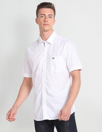 Arrow Men's Slim Fit Shirt (ASAFSH1411_White