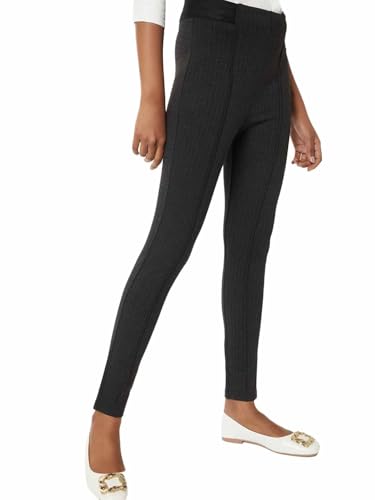 Max Women Striped Knit Treggings (Grey_S)