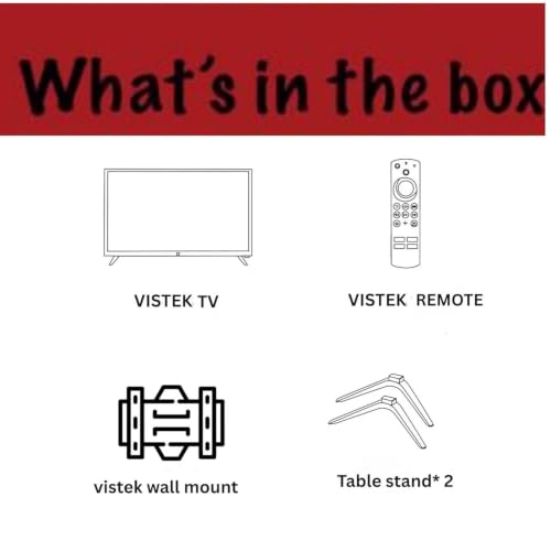 vistek GE 24 Inch (60 cm) HD Ready Smart LED TV | Frameless Bezel Design | Built-in Wi-Fi | Smart TV Apps | Multiple Connectivity Ports | Wall Mount Included | VS24SMART | Black