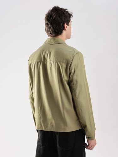 Solid Regular Fit Lyocell Jacket