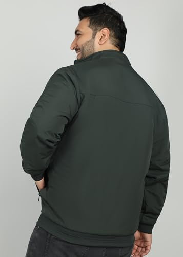 ELLIPSE Nylon Full Sleeve Oversized Standard Length Men's Winter Jacket | Winter Wear Oversized Jacket| Color - Forest Green 4XL