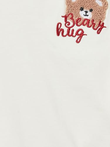 Max Girls Back Print Hooded T-Shirt (Off White_6-8 Y)