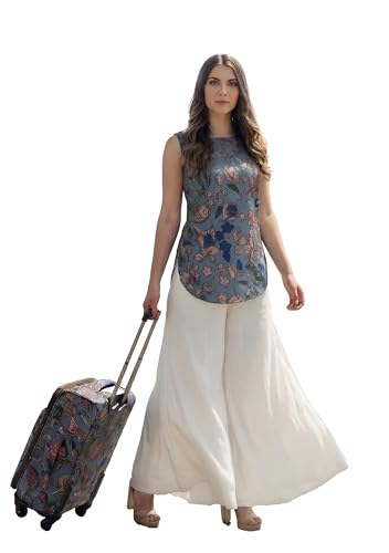 Womanista Coord Set for Women Stylish || Cotton Coord Set for Women || Corset Style Kurti || Short Kurti || Airport Look (Co-ords_9353_Denim Blue_XS)
