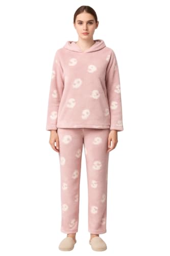 CAMEY Women Winter Nightsuit (Pink, Large)