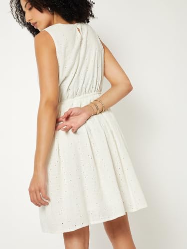 Max Women Schiffili A-line Dress (White_XS)
