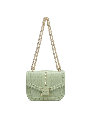 Da Milano Genuine Leather Green Shoulder Bag (01198) (Small)