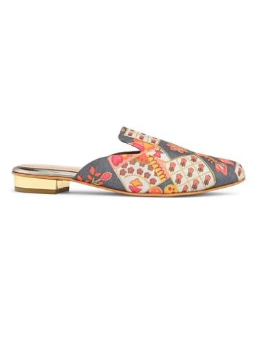 pelle albero Women Grey Slip-On Mules Flats Sandals - PA-ES-1253_Grey_36